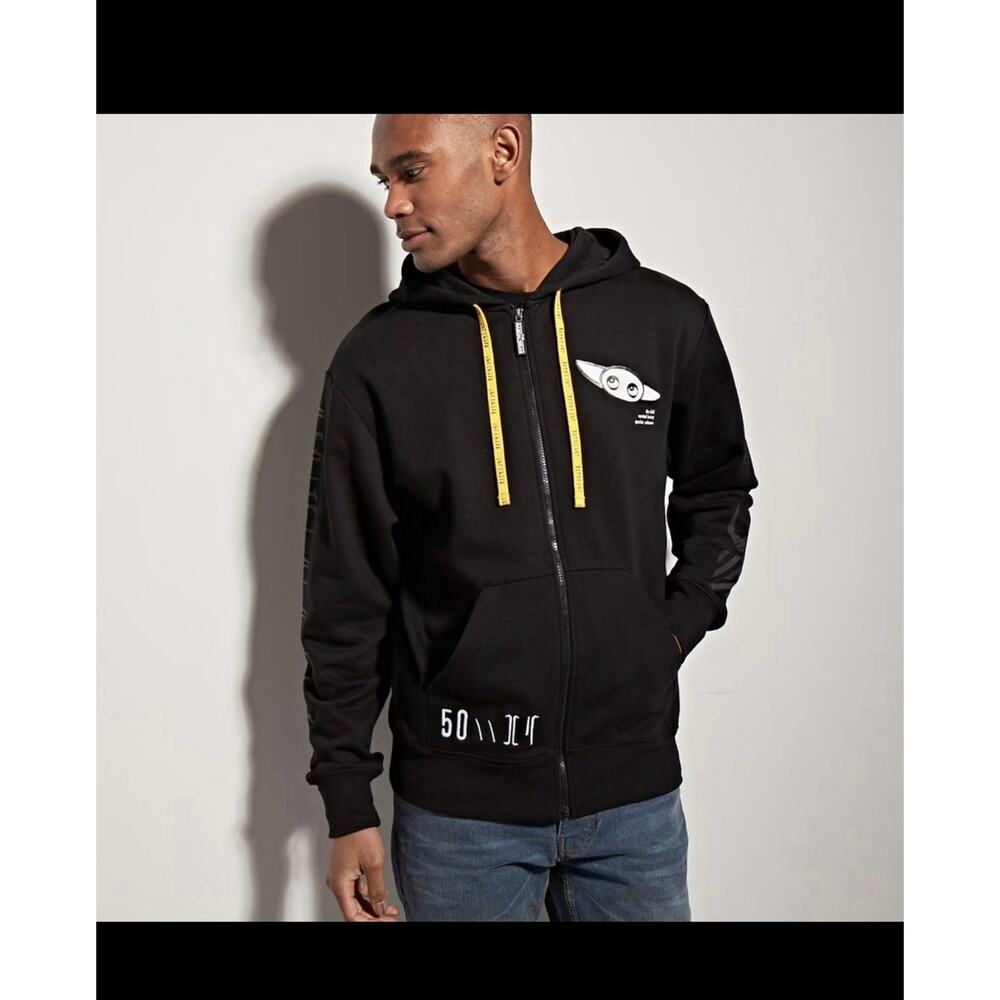 Disney Parks Star Wars The Mandalorian THE CHILD HOODIE JACKET XXL Black